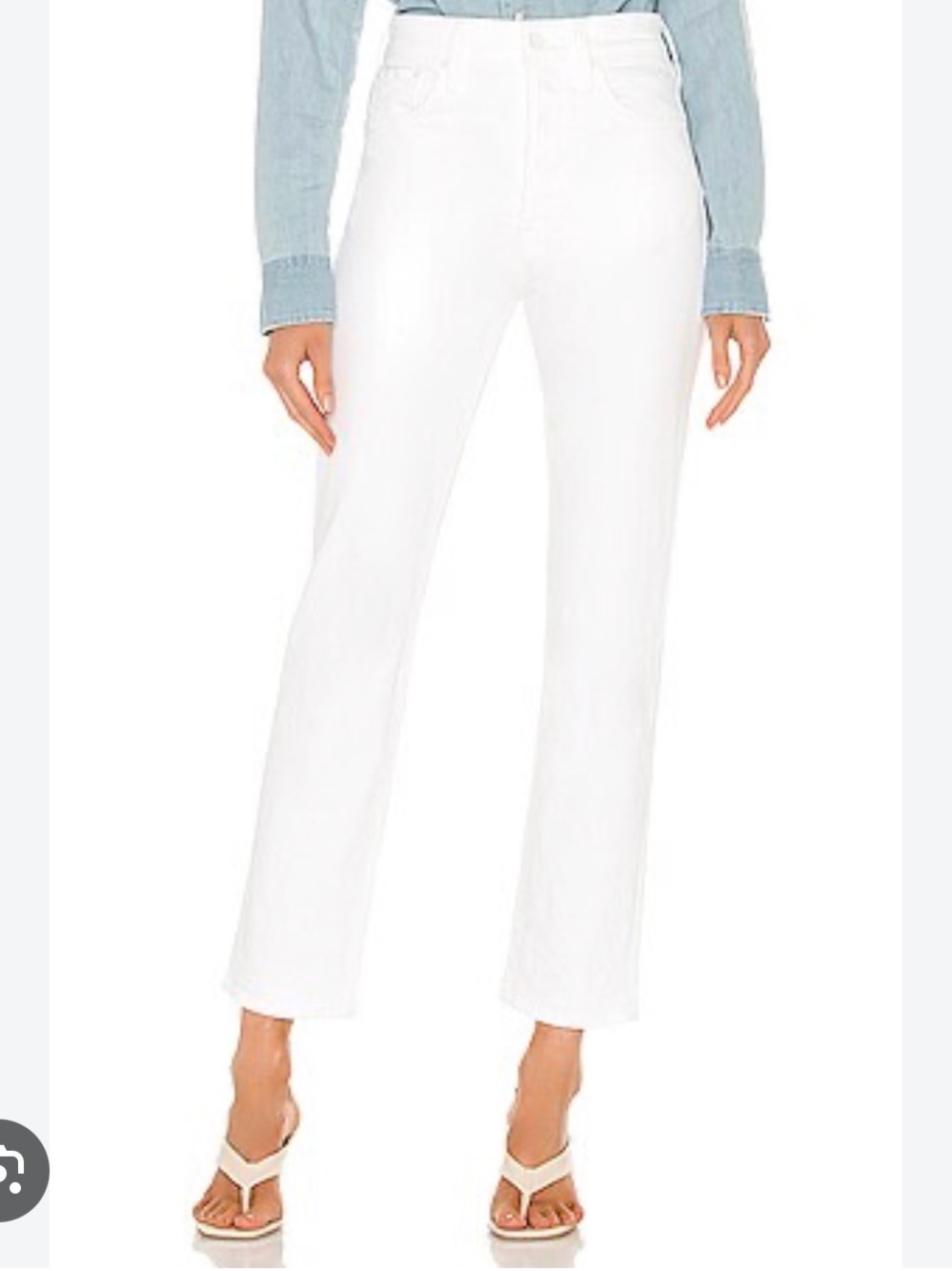 MOTHER high waisted hiker hover color totally innocent size 25